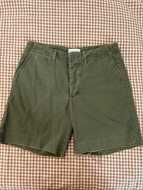 Frame Shorts Womens 27 Green Chino Le Tomboy Trouser Released Hem Shorts